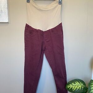Indigo Blue from Motherhood Maternity Wine Skinny Leggings